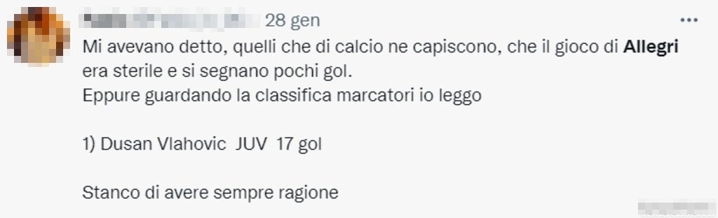 Tweet Vlahovic 