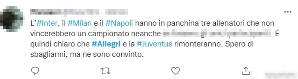 Tweet scudetto 