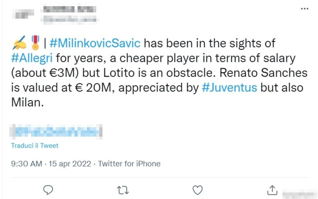 Tweet Milinkovic-Savic