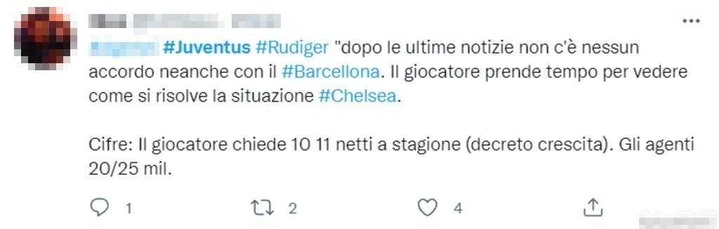 Tweet Rudiger