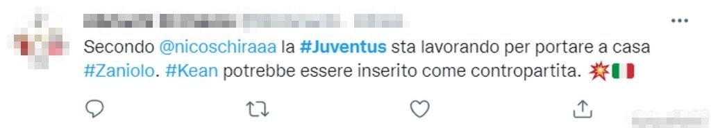 Tweet Zaniolo