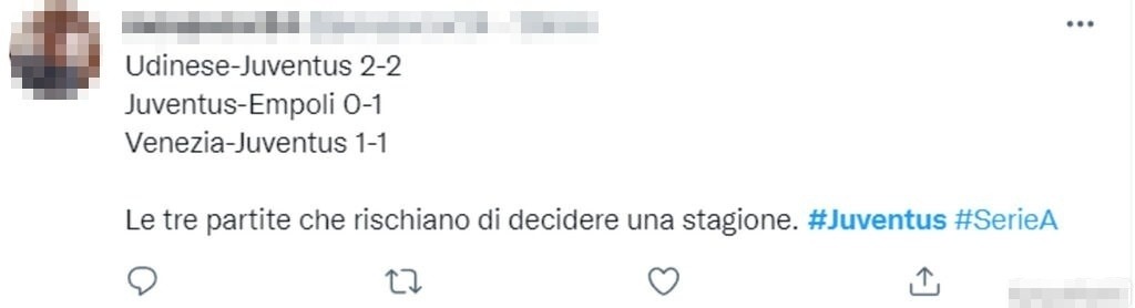 Tweet campionato 