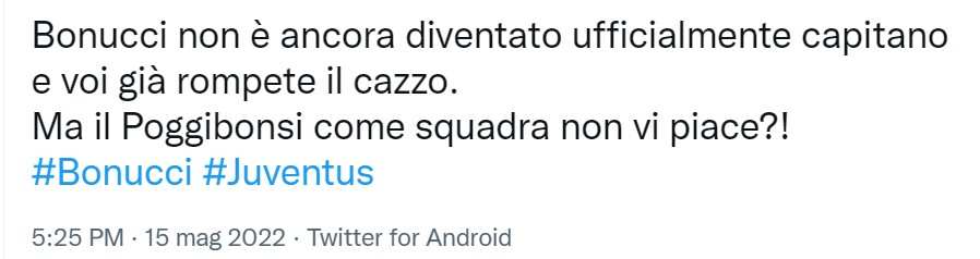 Bonucci Capitano (Twitter)
