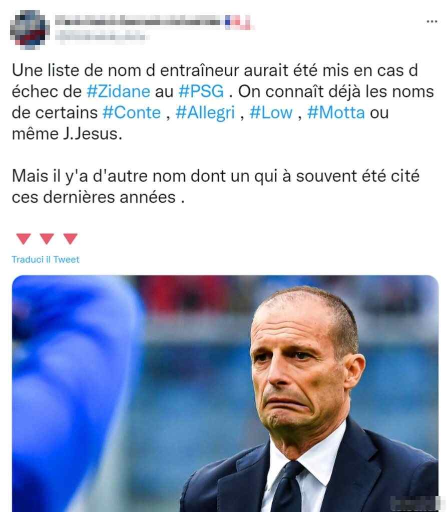 Tweet Allegri 