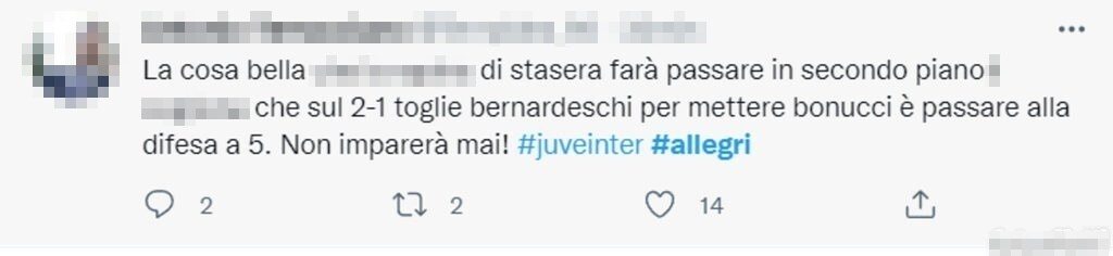 Tweet Allegri 