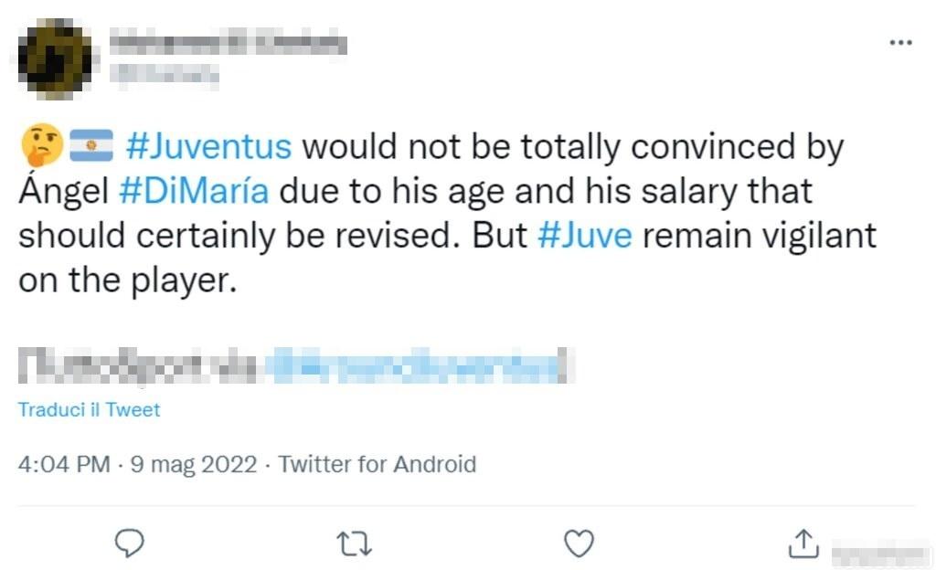 Tweet Di Maria 