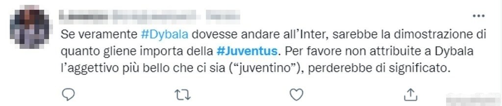 Tweet Dybala