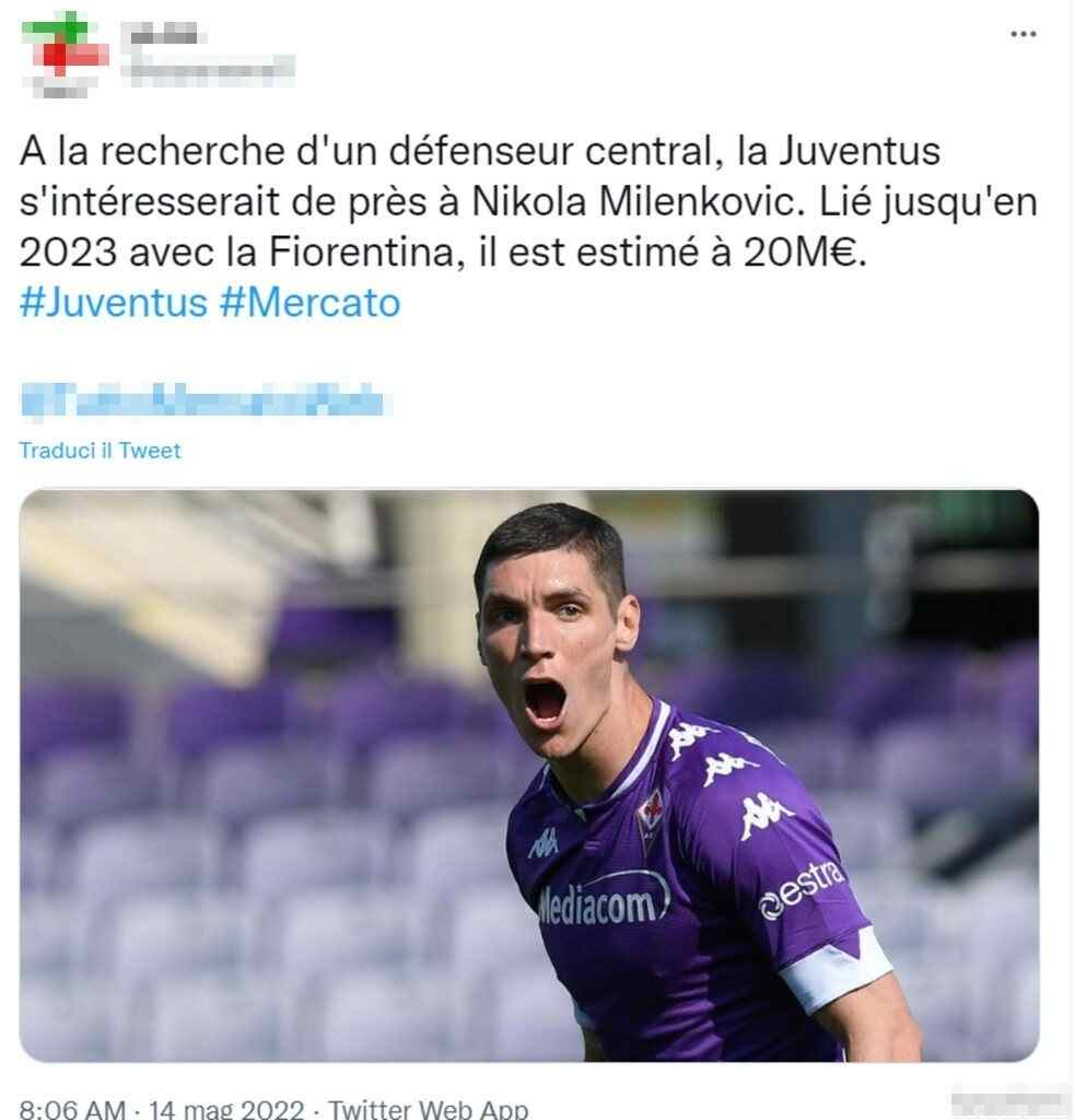 Tweet mercato