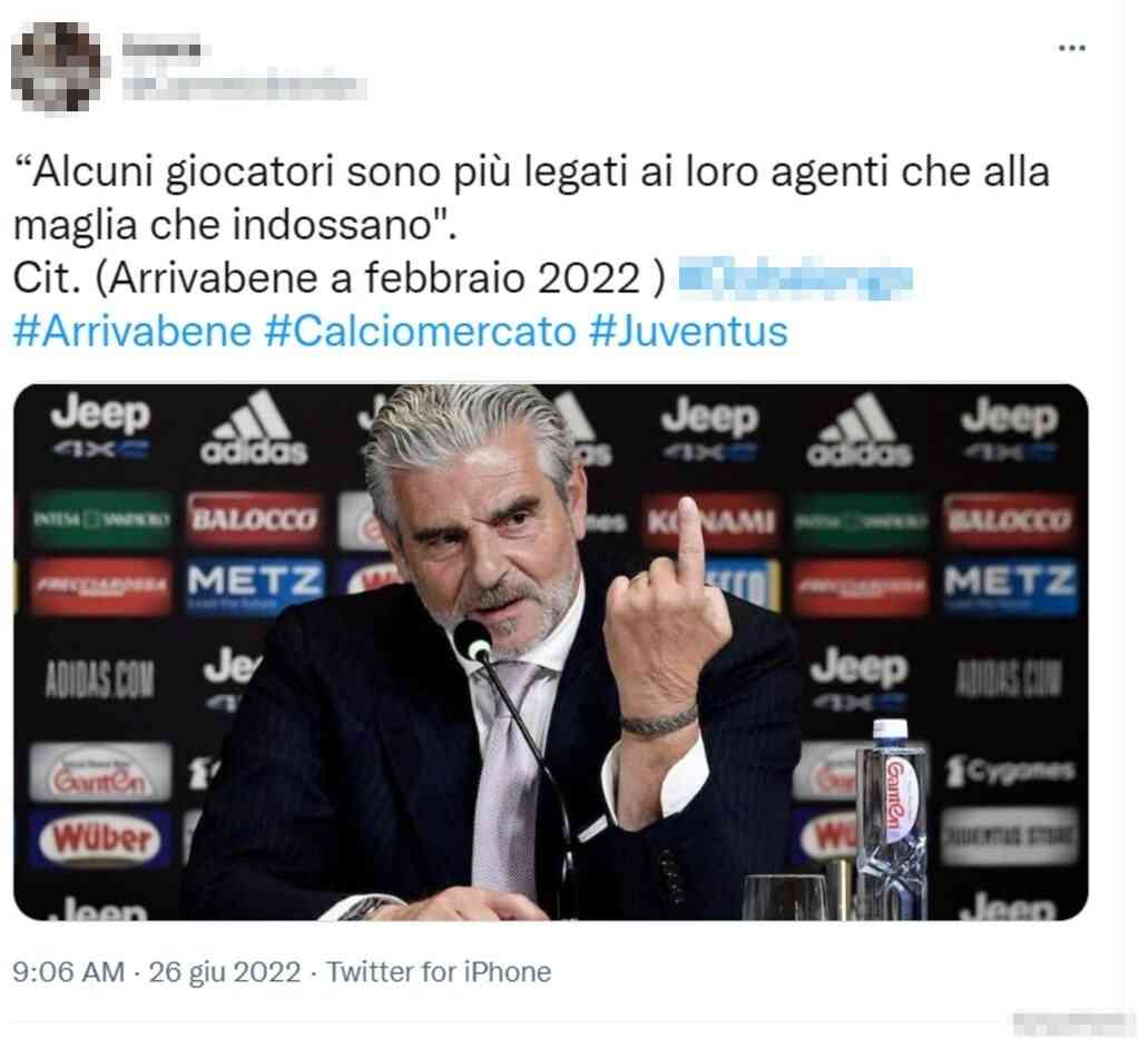 Tweet Arrivabene 