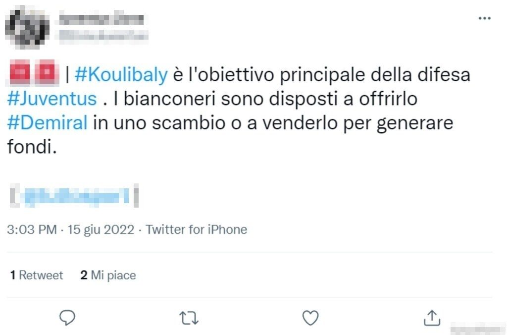 Tweet Koulibaly 