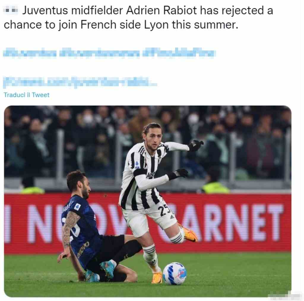 Tweet Rabiot 