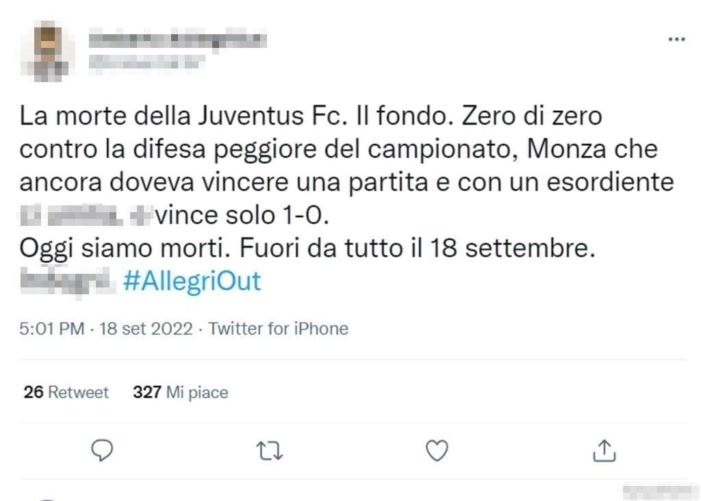 Tweet Juve