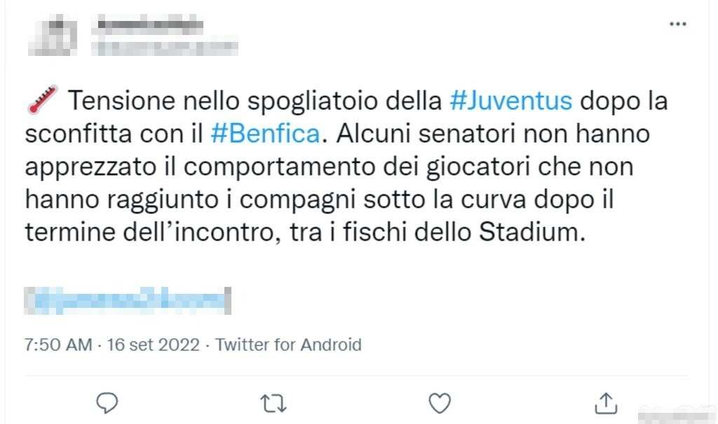 Tweet Juventus