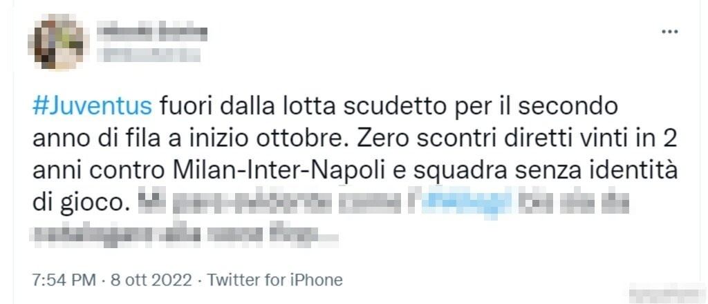 Tweet Juve