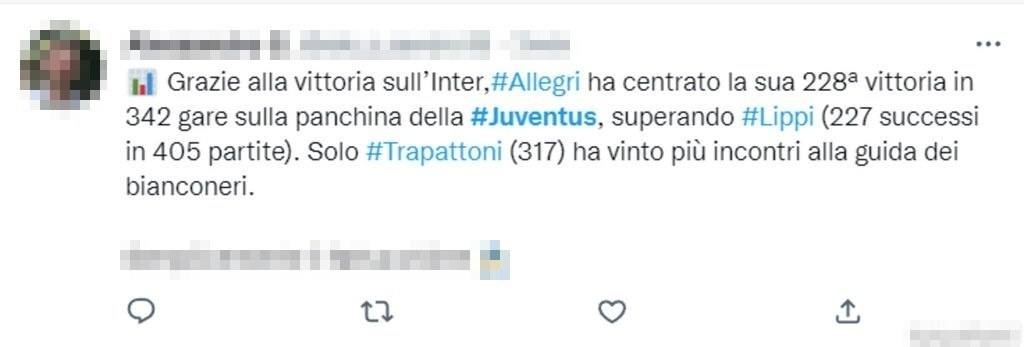 Tweet Allegri 