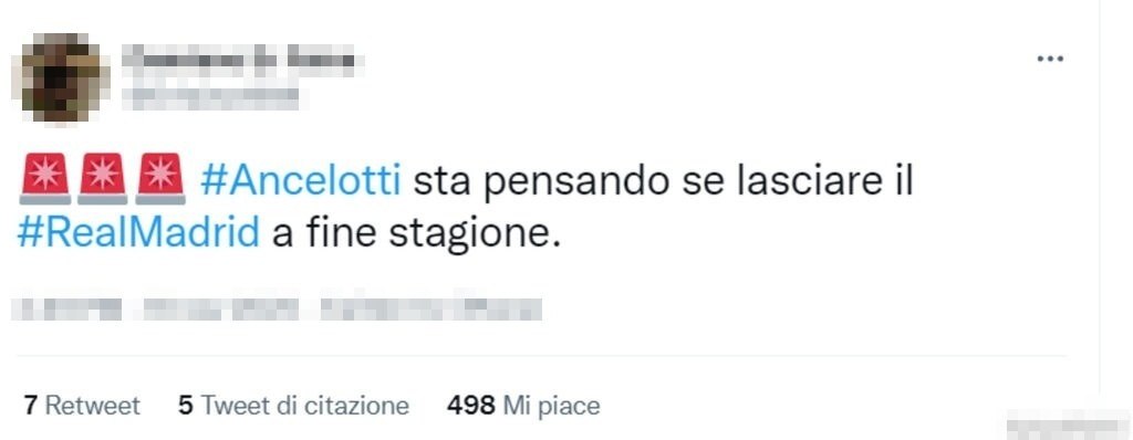 Tweet Ancelotti 