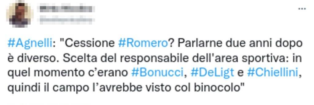 Juve tweet