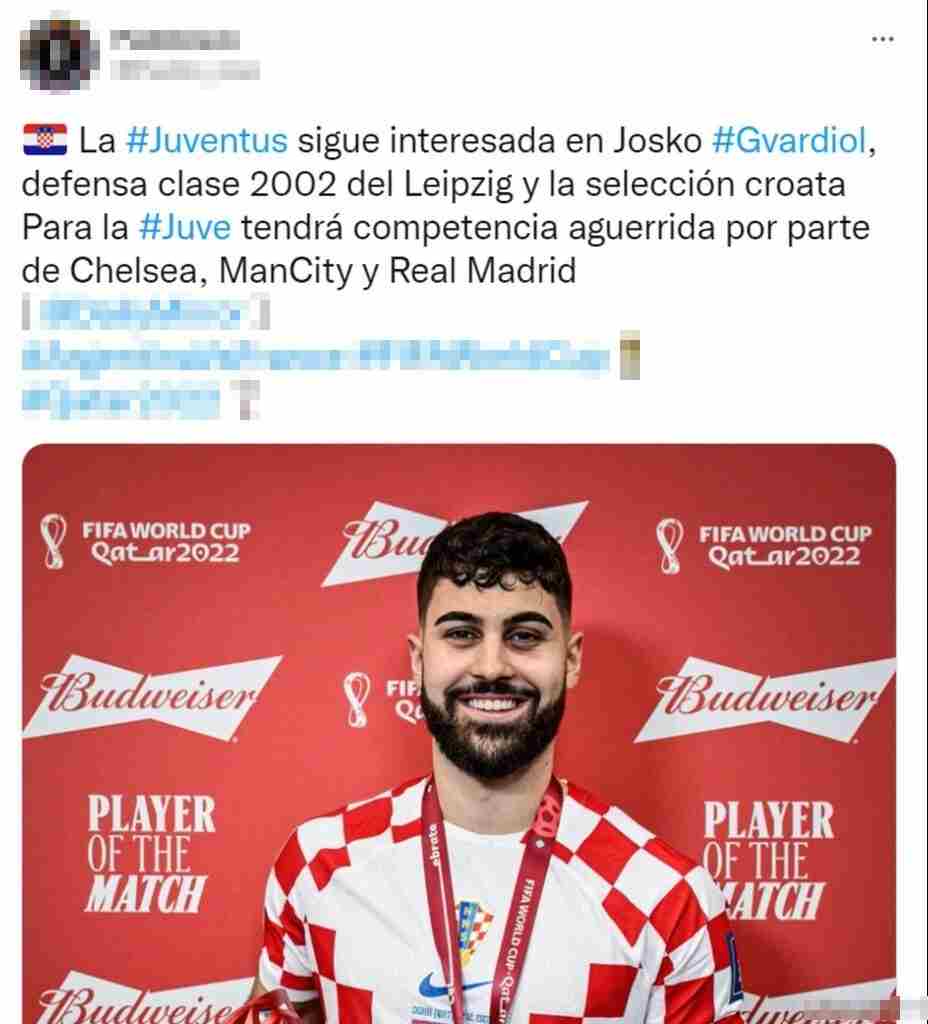 Tweet Gvardiol