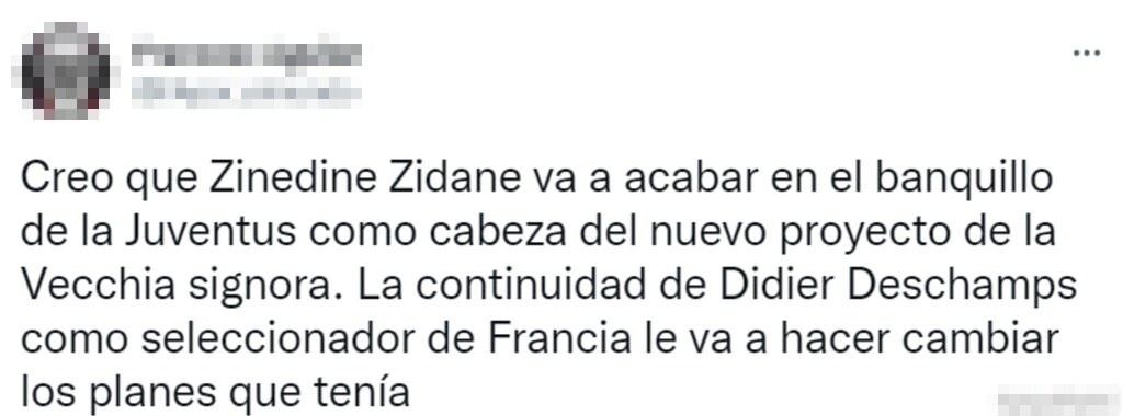 Tweet Zidane 