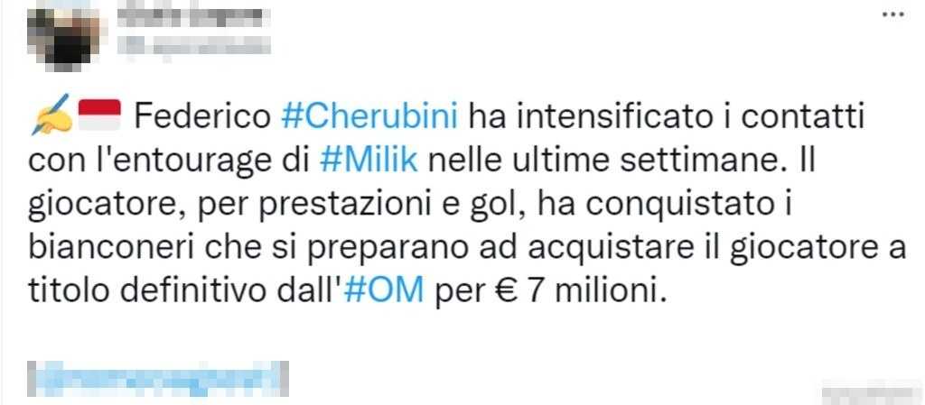 Tweet Milik 