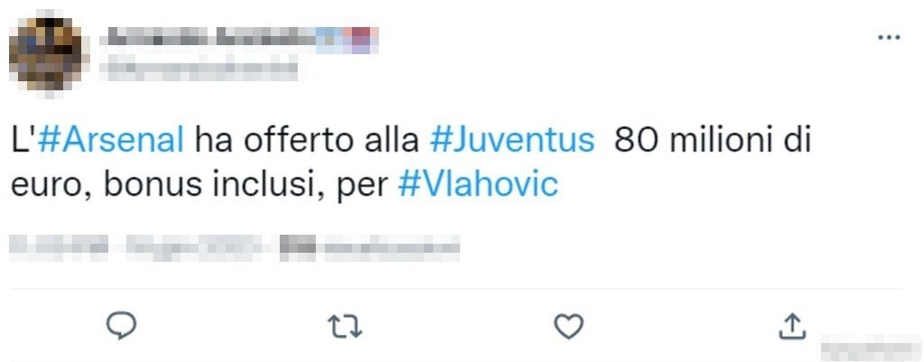 Tweet Vlahovic 