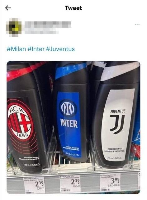 Costi Shampoo Milan Inter Juventus