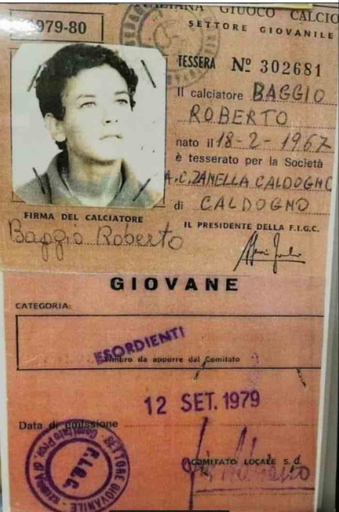 Roberto Baggio bambino 