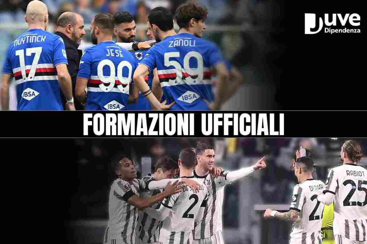 formazioni ufficiali juventus sampdoria