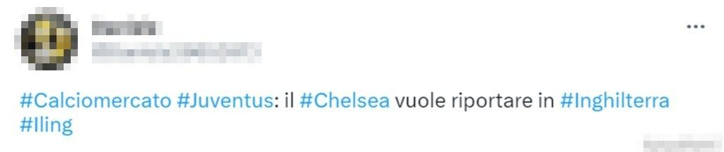 tweet juventus iling chelsea