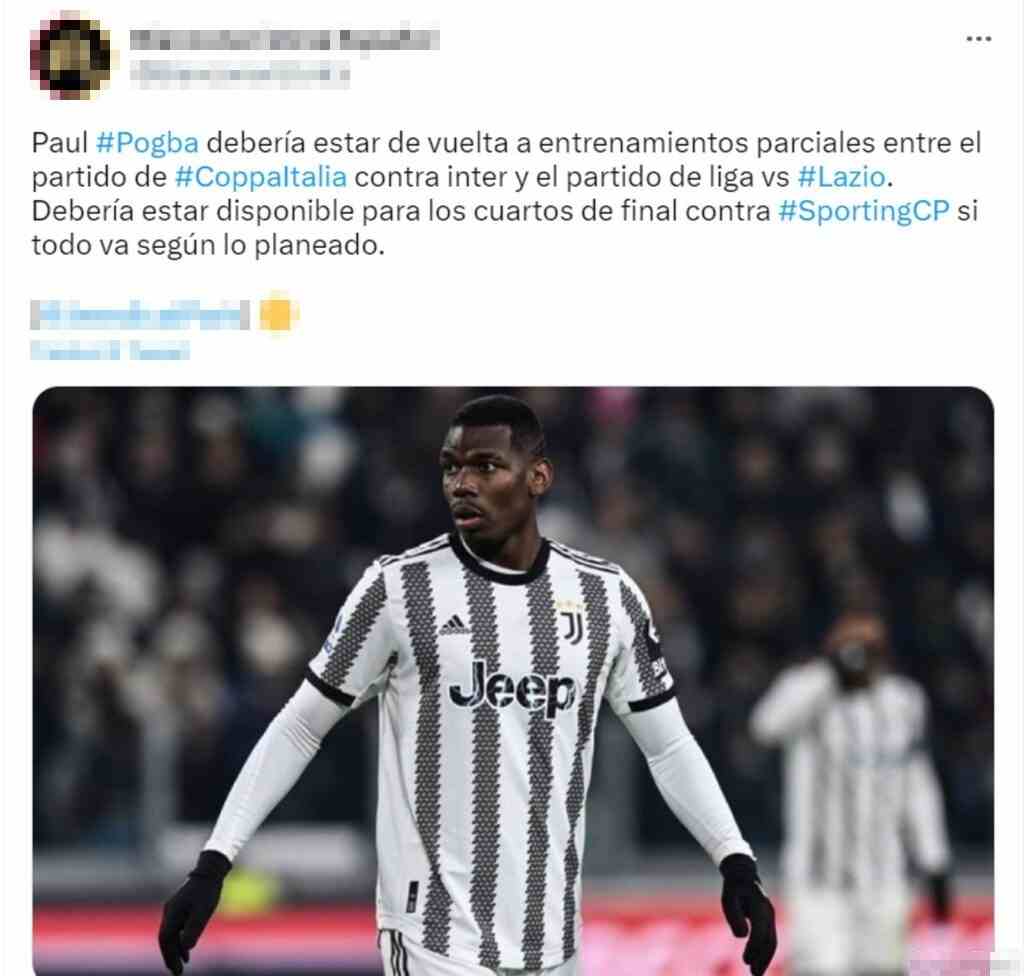 tweet pogba juventus