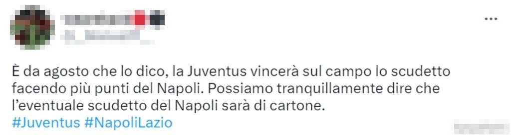 tweet scudetto