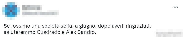 tweet cuadrado alex sandro 
