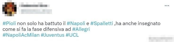 tweet pioli 